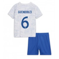 Echipament fotbal Franţa Matteo Guendouzi #6 Tricou Deplasare Mondial 2022 pentru copii maneca scurta (+ Pantaloni scurti)